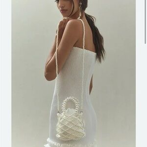 BHLDN Pearl White Crossbody Bag